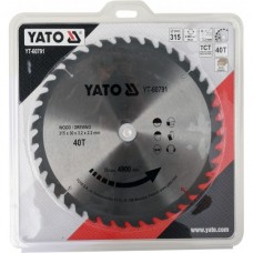 YATO Disc circular pentru lemn 315X40TX30mm..